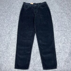 Levi's Pants Womens 31x30‎ Black Corduroy High Waisted Mom Jean Cotton Cords NEW